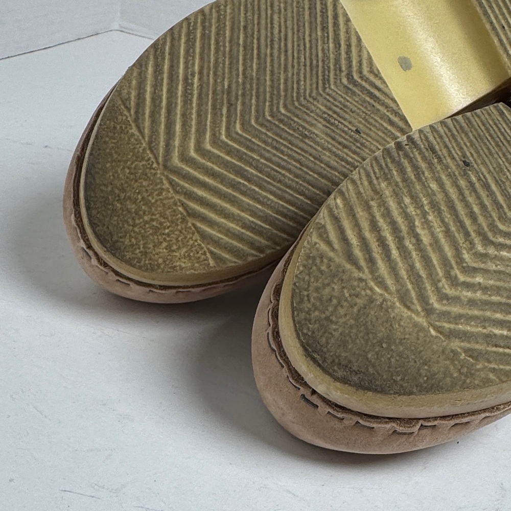 No. 6 Old School Clogs Neutral Tan Suede Mid Heel Wooden Minimal NYC Designer 41 - Picture 11 of 14